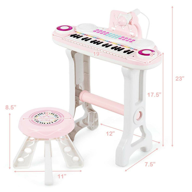 Costway 37-key Kids Electronic Piano Keyboard Playset