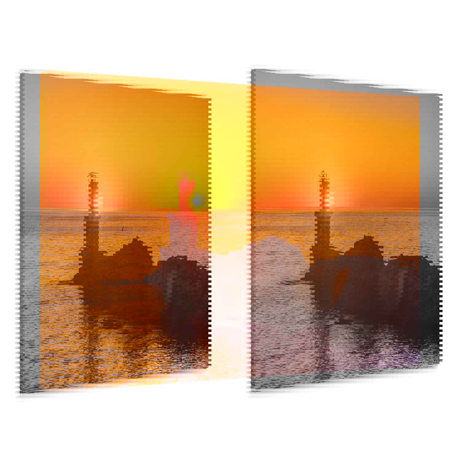 Premium Sunset Forest Floral Nature Photography Canvas Wall Art for Home Decor
