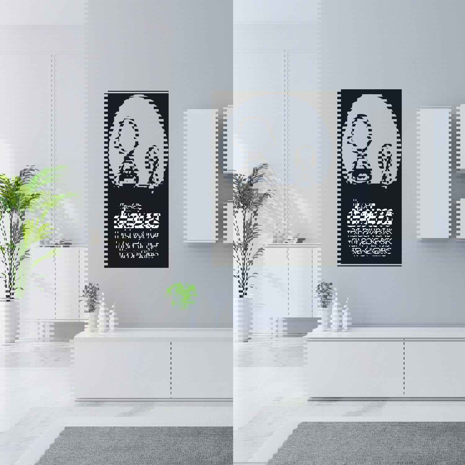 Snoopy Vinyl Wall Art Sticker Decal - It Is Our Choices That Show What We Truly Are