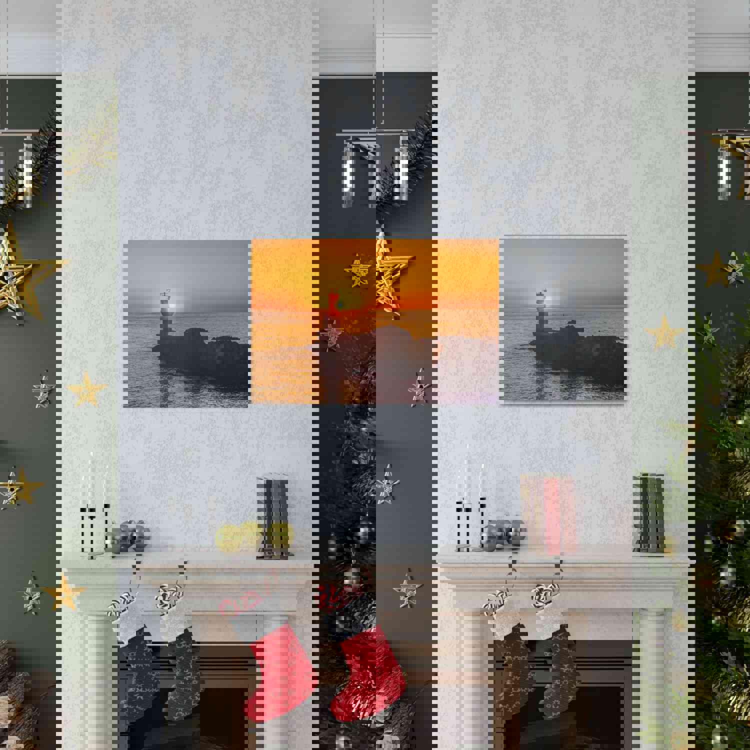 Premium Sunset Forest Floral Nature Photography Canvas Wall Art for Home Decor