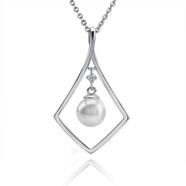 Pearl Shrine Pendant - 925 Sterling Silver with Pearl & Topaz
