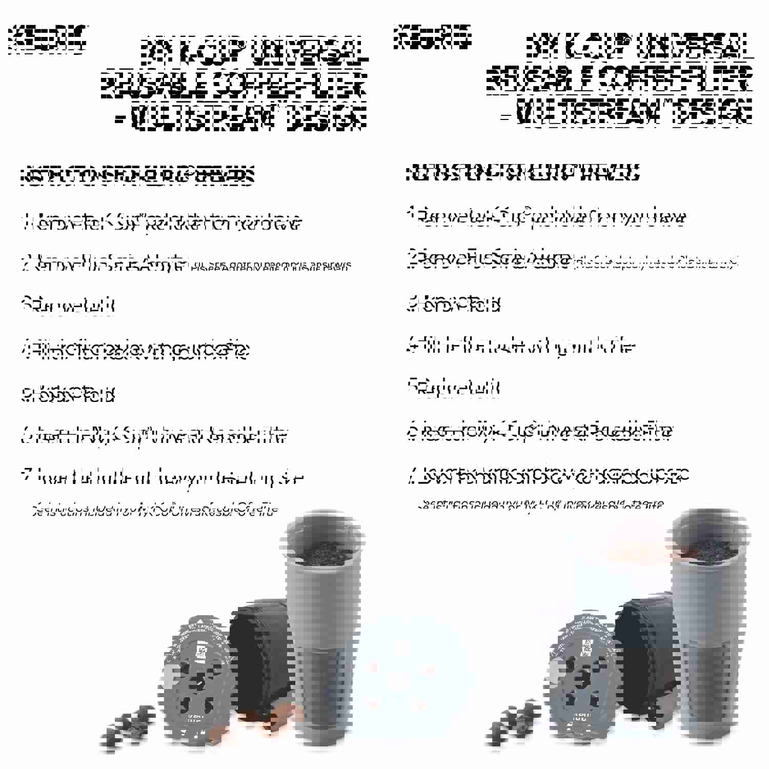 Keurig My K-Cup Universal Reusable Filter with MultiStream Technology - Gray