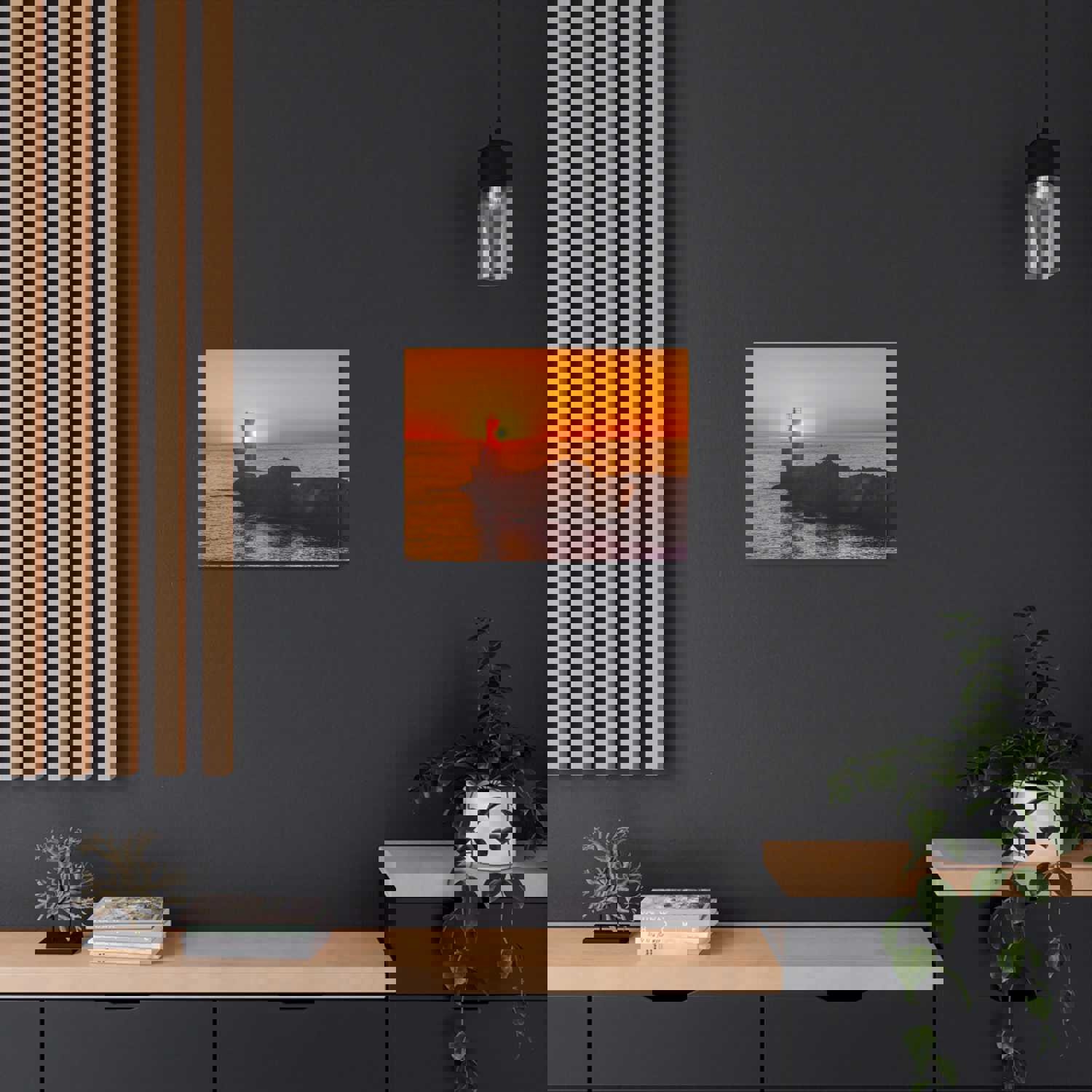 Premium Sunset Forest Floral Nature Photography Canvas Wall Art for Home Decor