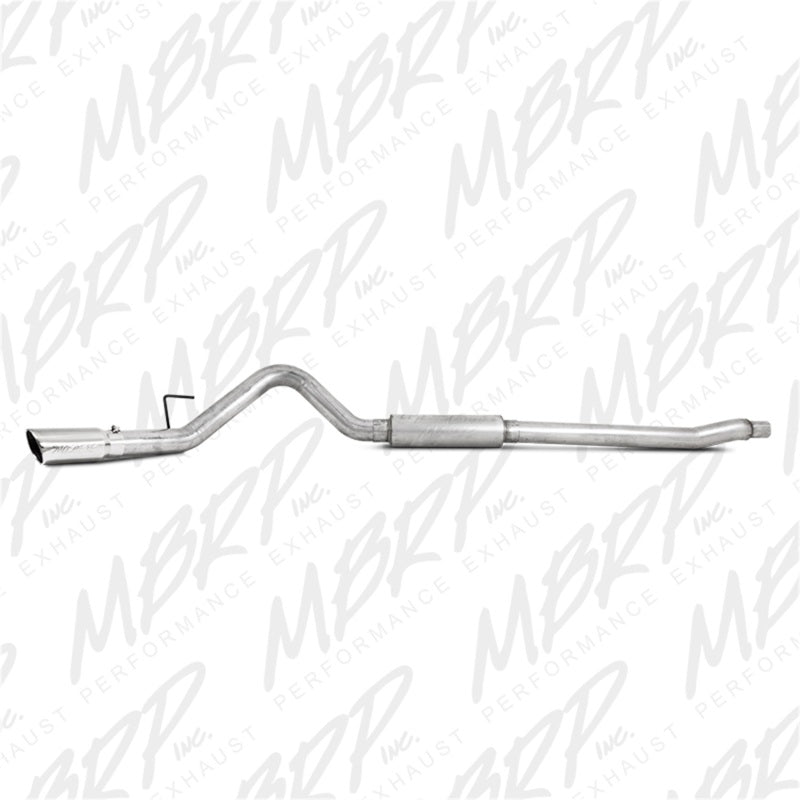 MBRP S5246AL 4 Inch Resonator Back Exhaust System Single Side Exit Aluminized Steel For 11-16 Ford F-250/350/450 6.2L