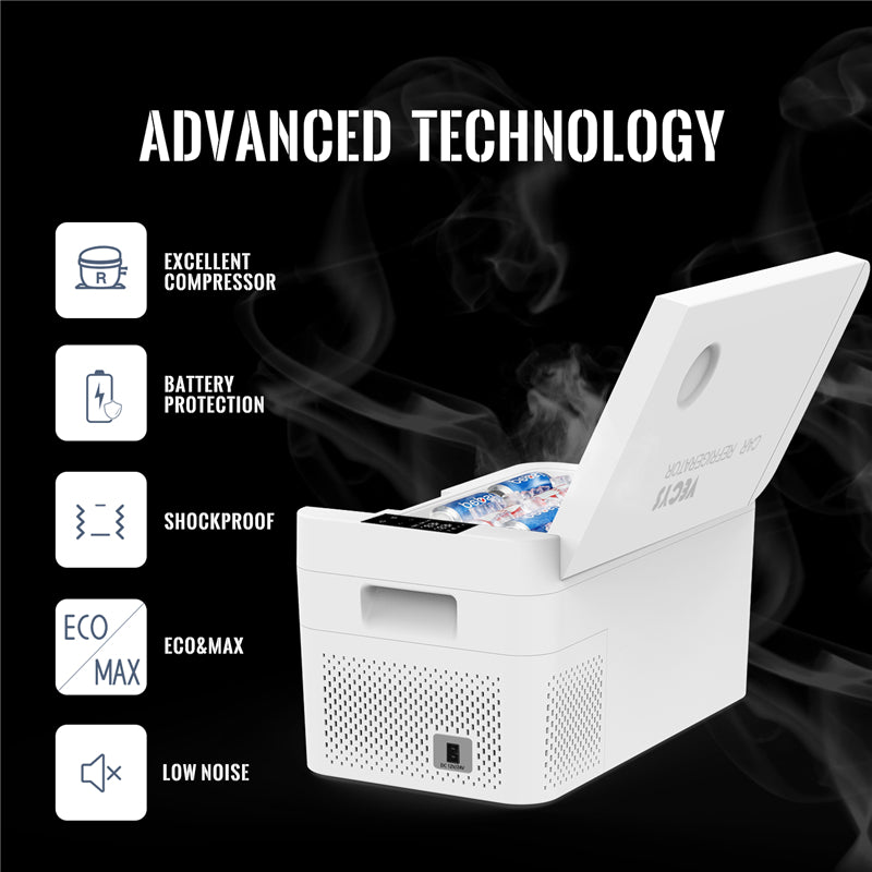 VECYS CR18 Car Refrigerator - 19 Quart Portable Freezer for RV, Truck, Boat, and Outdoor Use