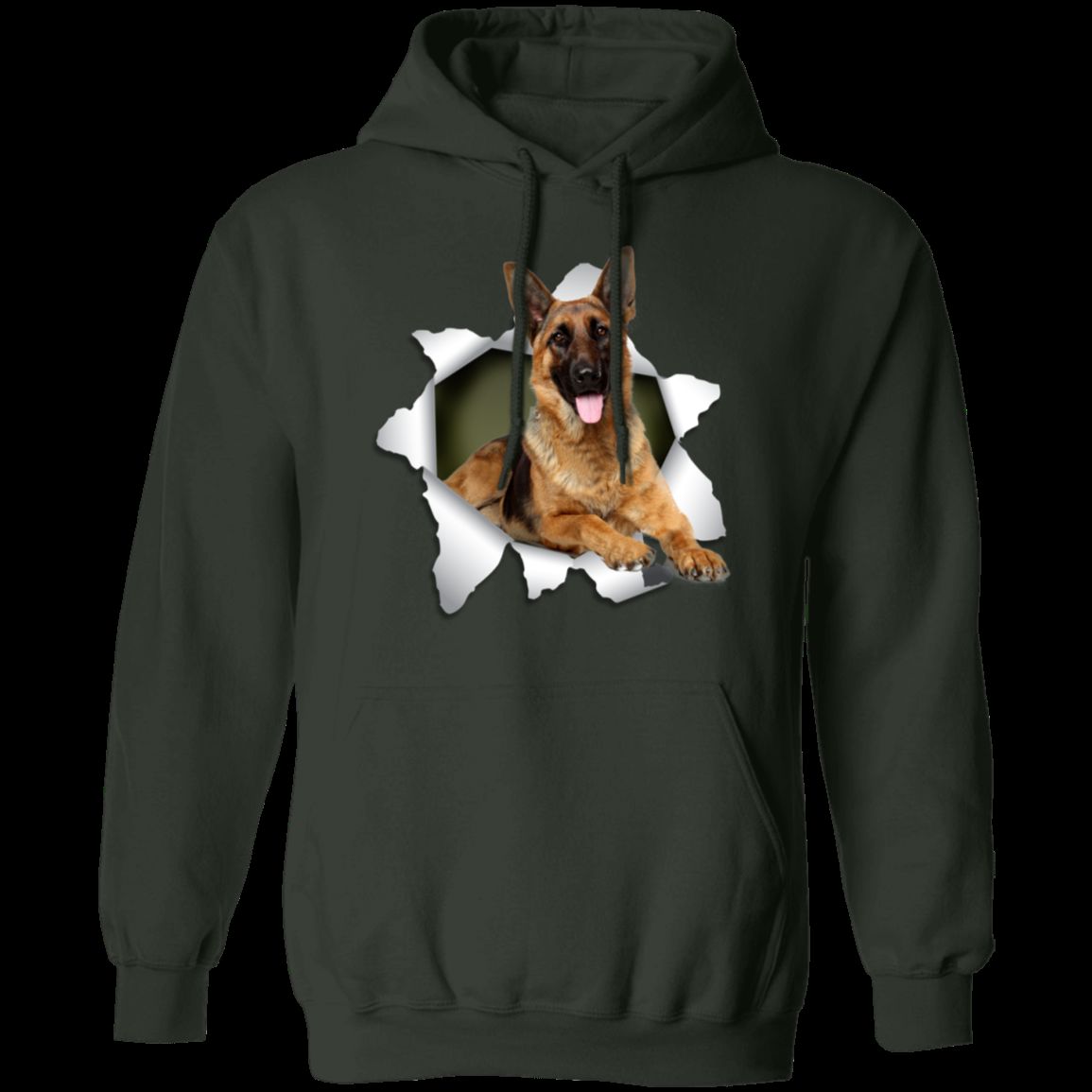 GERMAN SHEPARD 3D LADIES Pullover Hoodie - 8 oz Unisex Hoodie with Digital Print