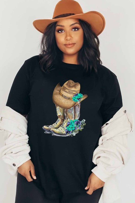WESTERN BOOTS TEE - Comfortable Soft Graphic T-Shirt