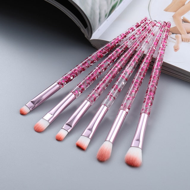 Transparent Makeup Brushes Set - 5/6/10pcs Synthetic Hair Cosmetic Brushes for Foundation, Blush, Eyeshadow & More