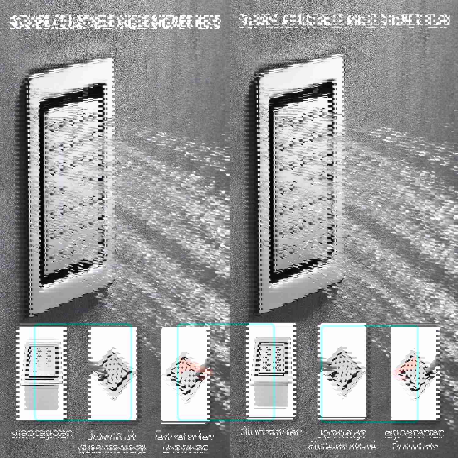 IVEY 36INCH COMPLETE LED MUSIC SHOWER SYSTEM WITH RAINFALL, WATERFALL & WALL MOUNTED SHOWERHEAD