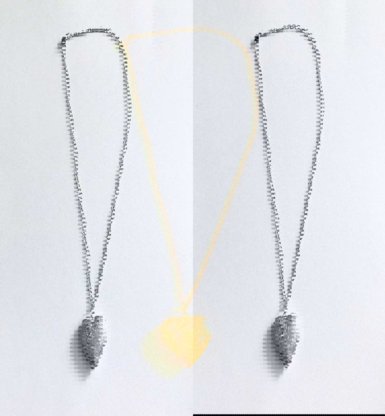 Gold Heart Locket Necklace - Real Working Locket with Gold Plated Chain