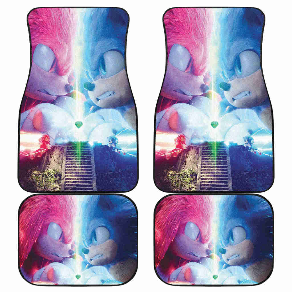 Sonic Vs Knuckles Sonic The Hedgehog Custom Car Floor Mats for Fans