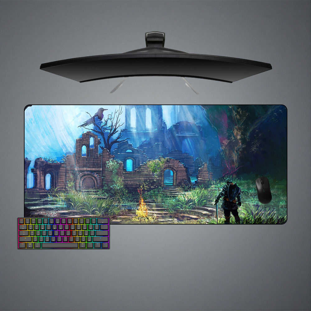 Firelink Shrine Design Gaming Mouse Pad - M-XXL Size, Smooth Surface for Enhanced Accuracy