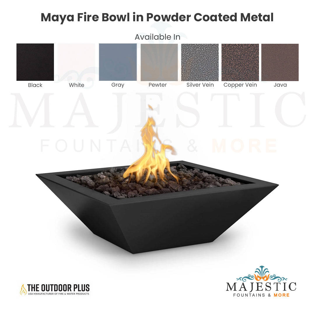 The Outdoor Plus Maya Fire Bowl in Powder Coated Metal with Free Cover