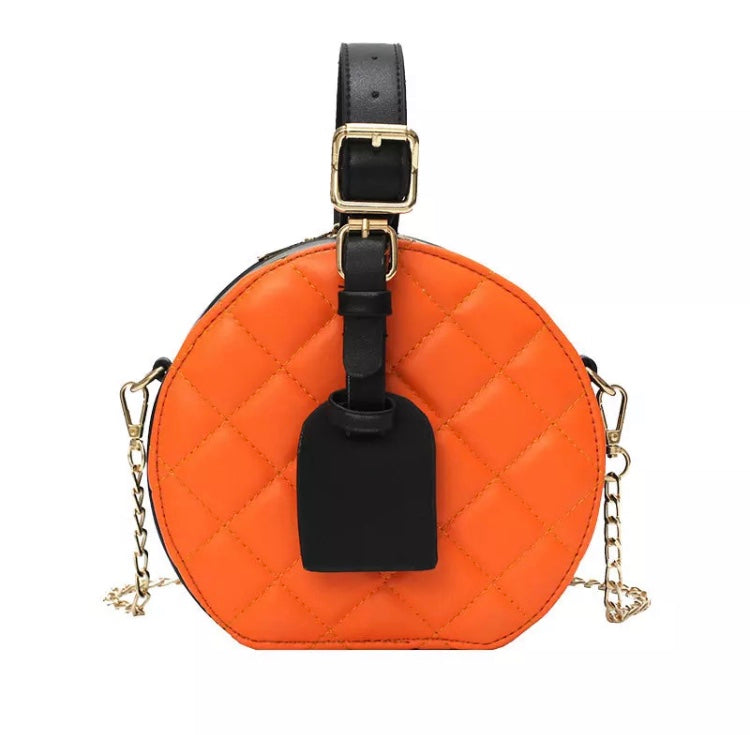 Round PU Leather Shoulder Handbag in 3 Colors