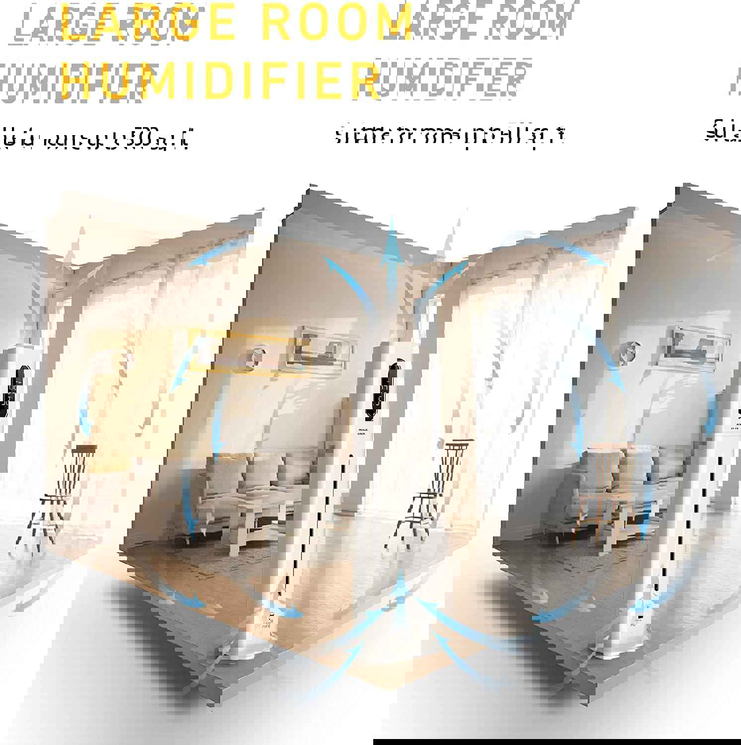 2.1Gal Large Capacity Cool Mist Humidifier for Home and Office