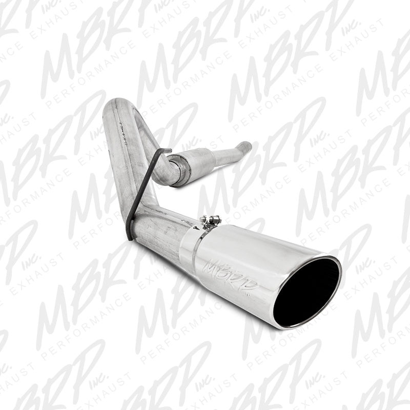 MBRP S5246AL 4 Inch Resonator Back Exhaust System Single Side Exit Aluminized Steel For 11-16 Ford F-250/350/450 6.2L