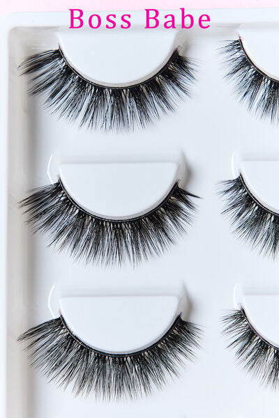 SO PINK BEAUTY Faux Mink Eyelashes 5 Pairs - Luxurious & Comfortable