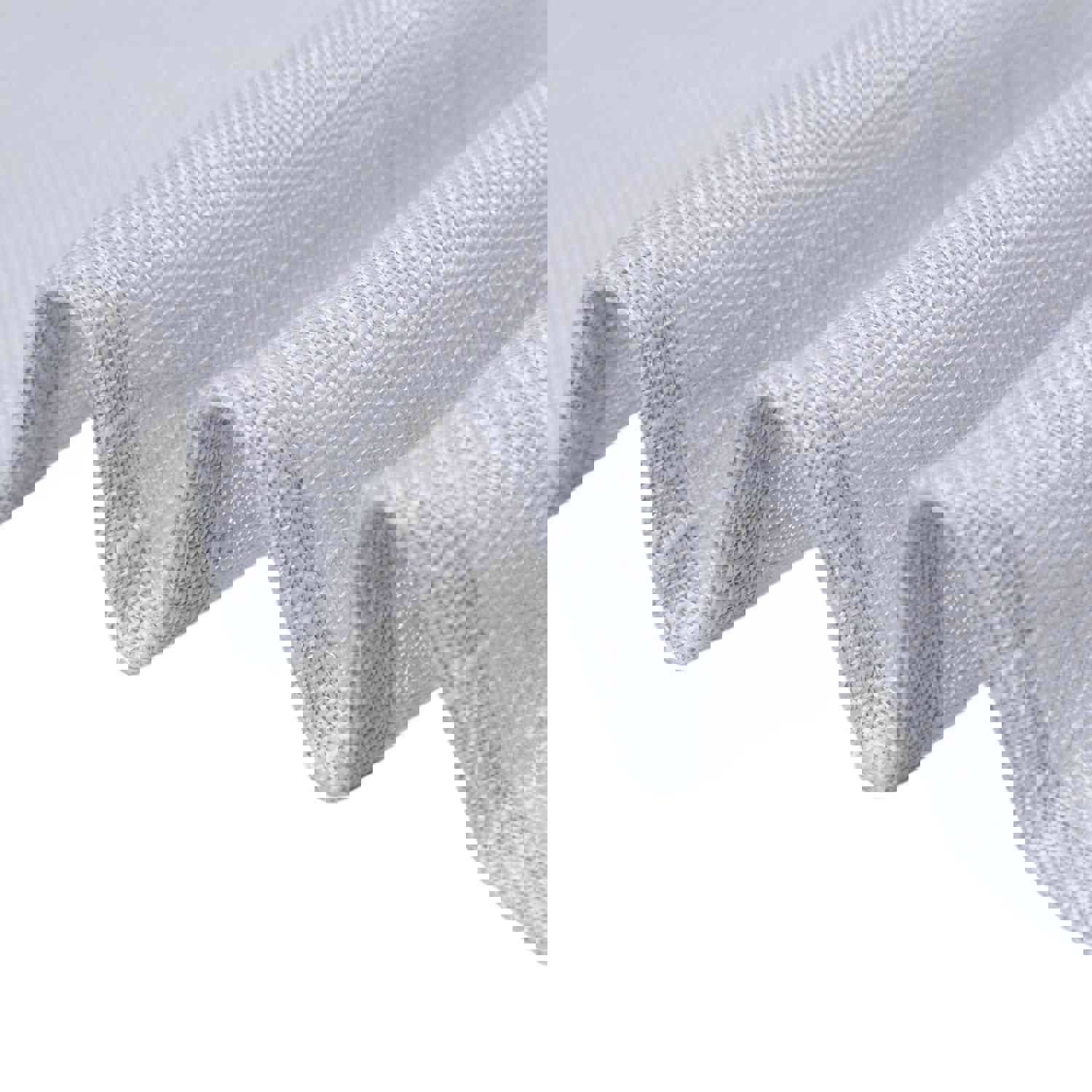 Silver Seamless Rectangular Faux Linen Tablecloth, Wrinkle Resistant 60x126