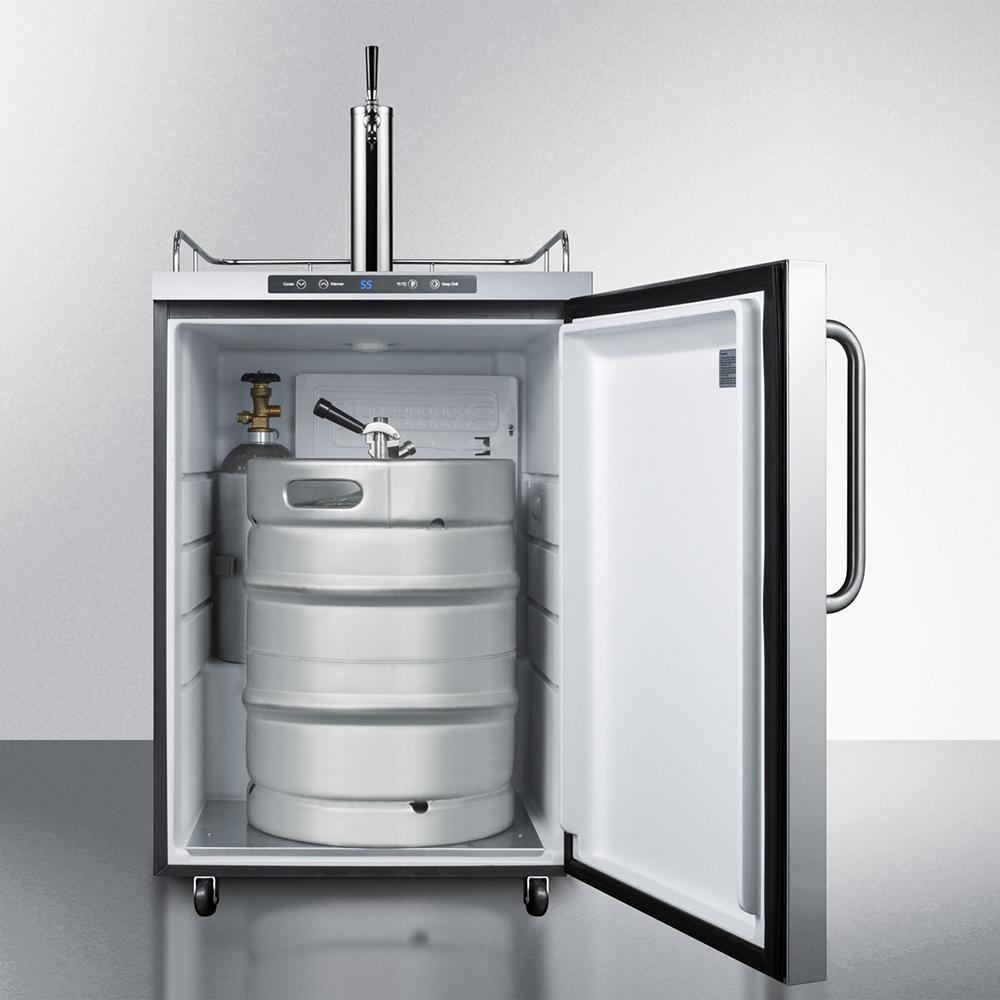 Summit SBC635MOS 24 Stainless Steel Automatic Freestanding Outdoor Kegerator