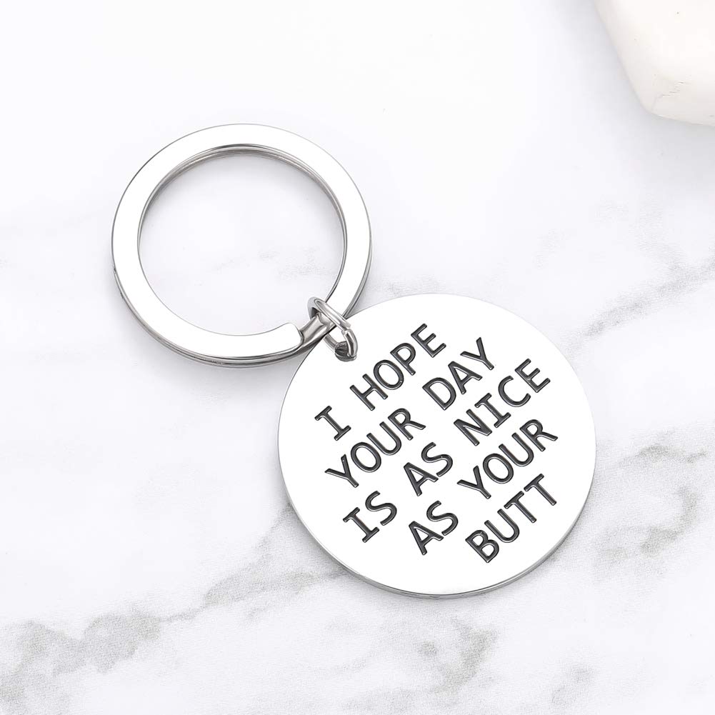 Funny Anniversary Christmas Keychain Gift for Boyfriend Girlfriend Husband Wife
