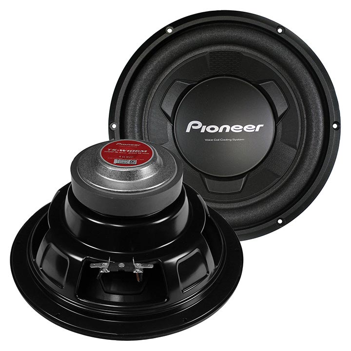 Pioneer TSW106M 1100 Watt 10-Inch Subwoofer 4ohm Single Voice Coil