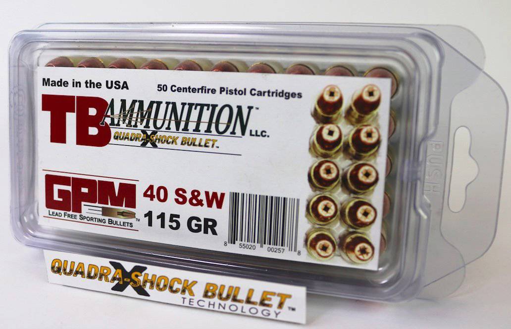 TB Ammunition: 40 S&W GPM ft. Quadra-Shock™ Technology