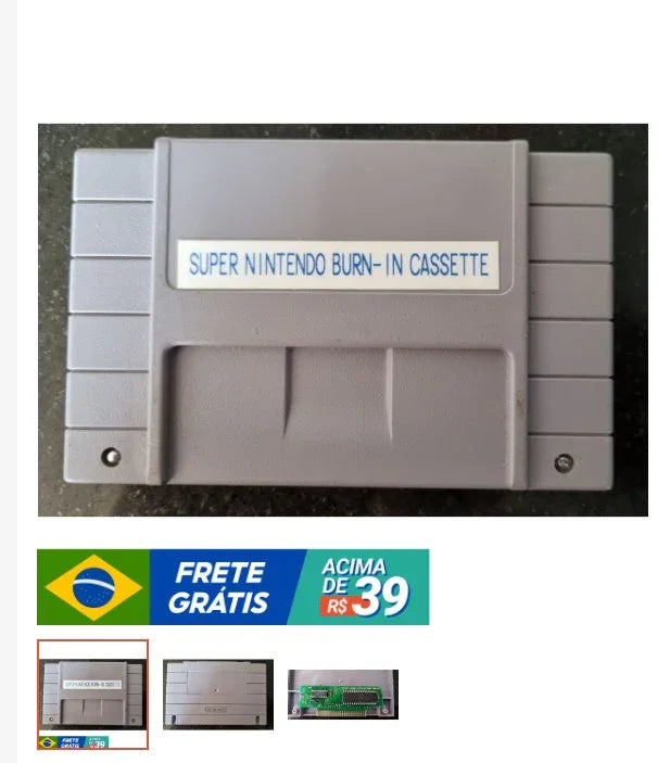 Rare SNES Burn-in Cassette - Personal Shopper Service from Brazil