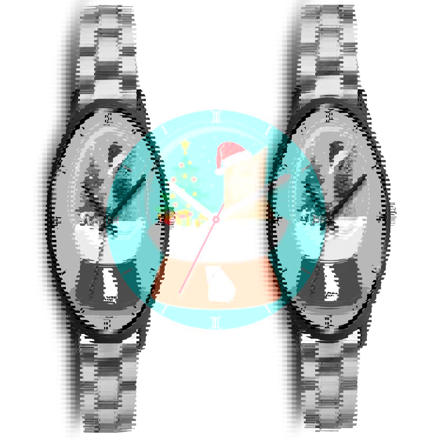 Cairn Terrier Georgia Christmas Special Wrist Watch