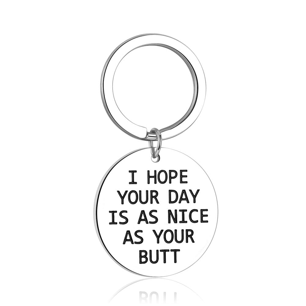 Funny Anniversary Christmas Keychain Gift for Boyfriend Girlfriend Husband Wife