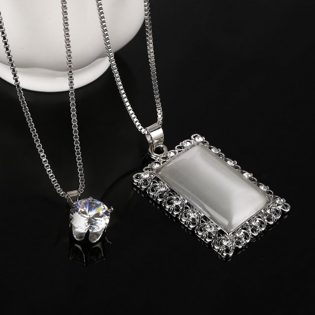 2017 Fashion Opal Statement Necklace for Women - Vintage Leather Jewelry