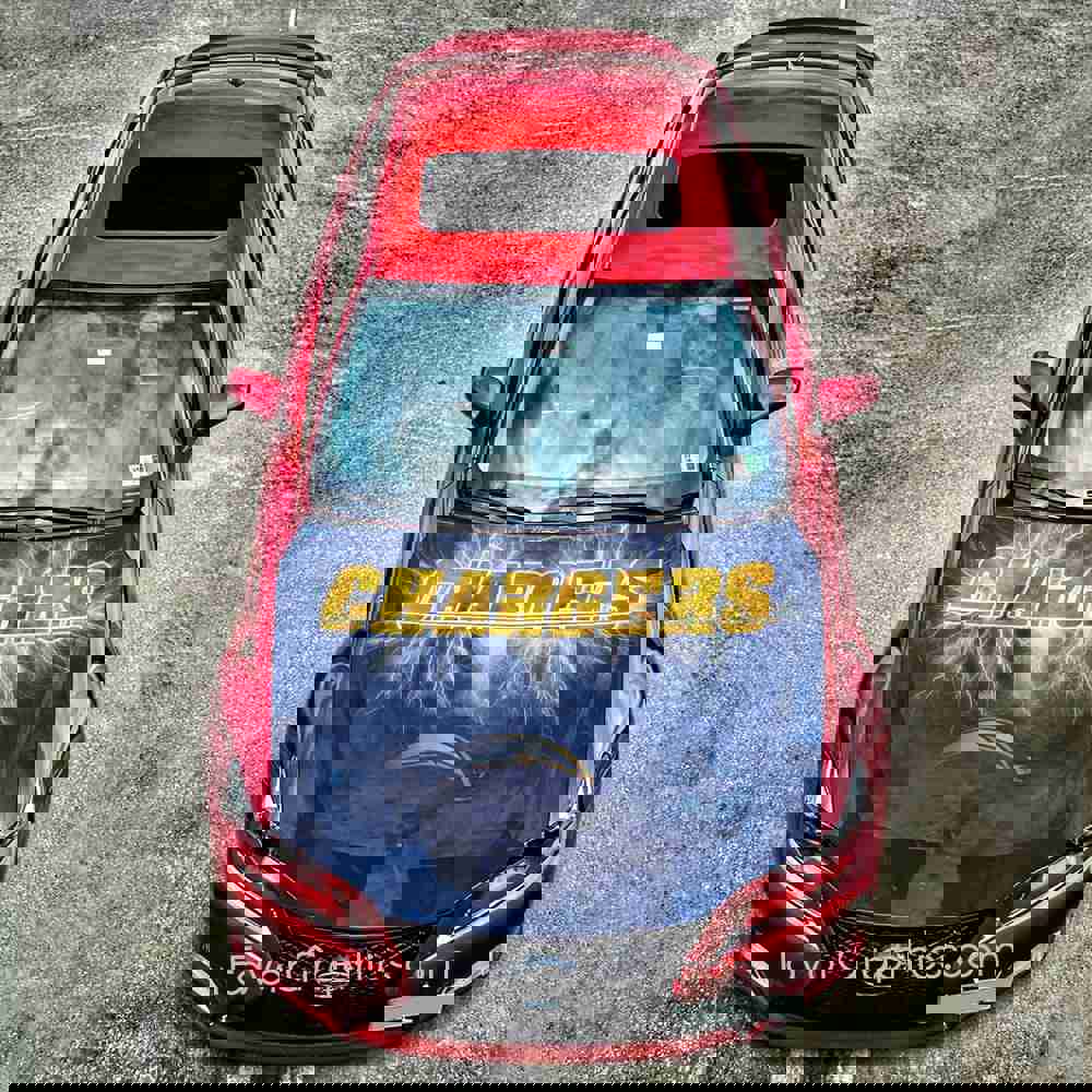 Los Angeles Chargers Itasha Car Vinyl Hood Wrap Decal Sticker