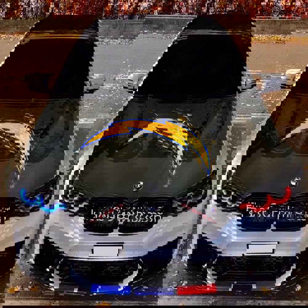 Los Angeles Chargers Itasha Car Vinyl Hood Wrap Decal Sticker