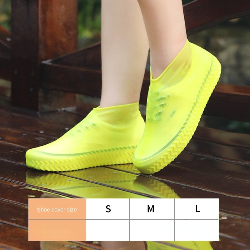 Silicone Waterproof Shoe Covers - Reusable Non-Slip Rain Boots for Outdoor Use