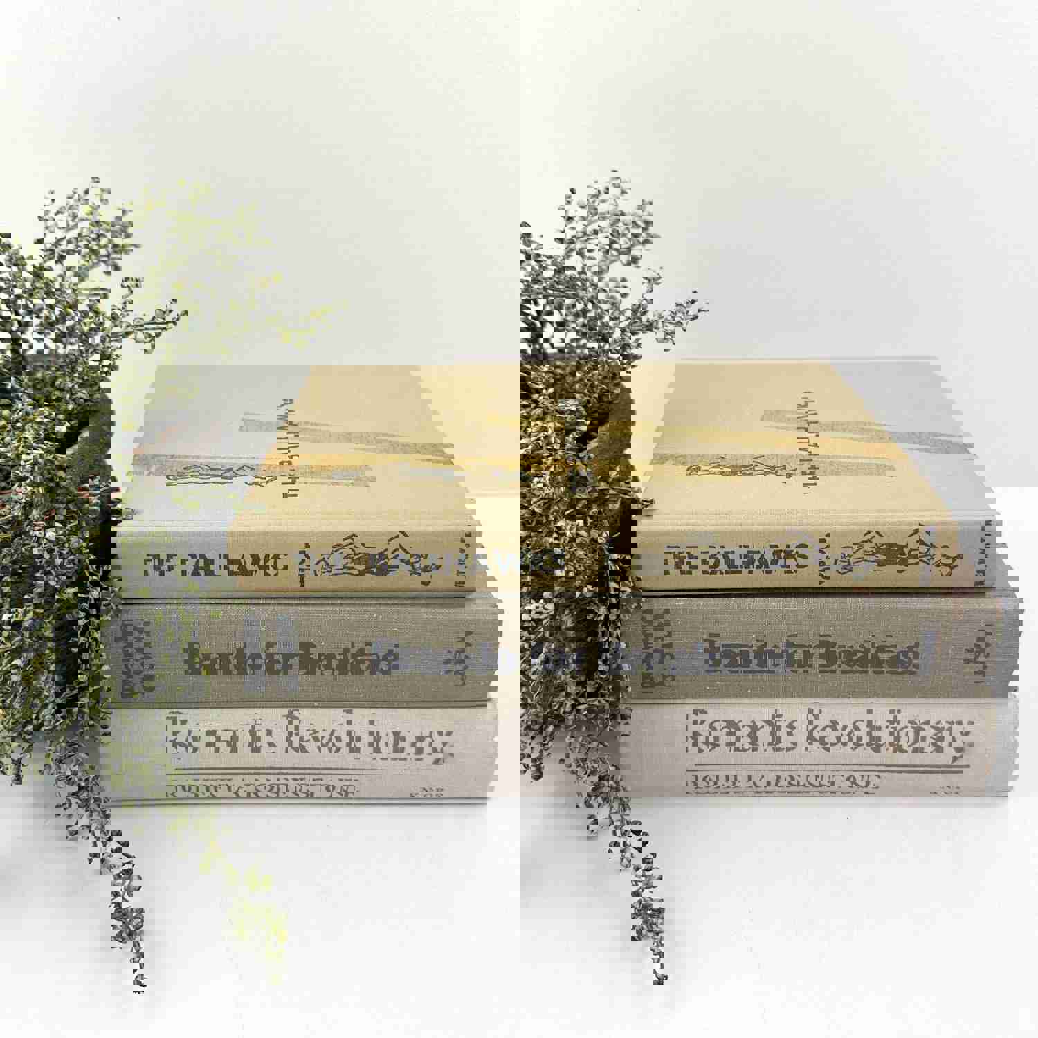 Gray Book Set for Home Decor