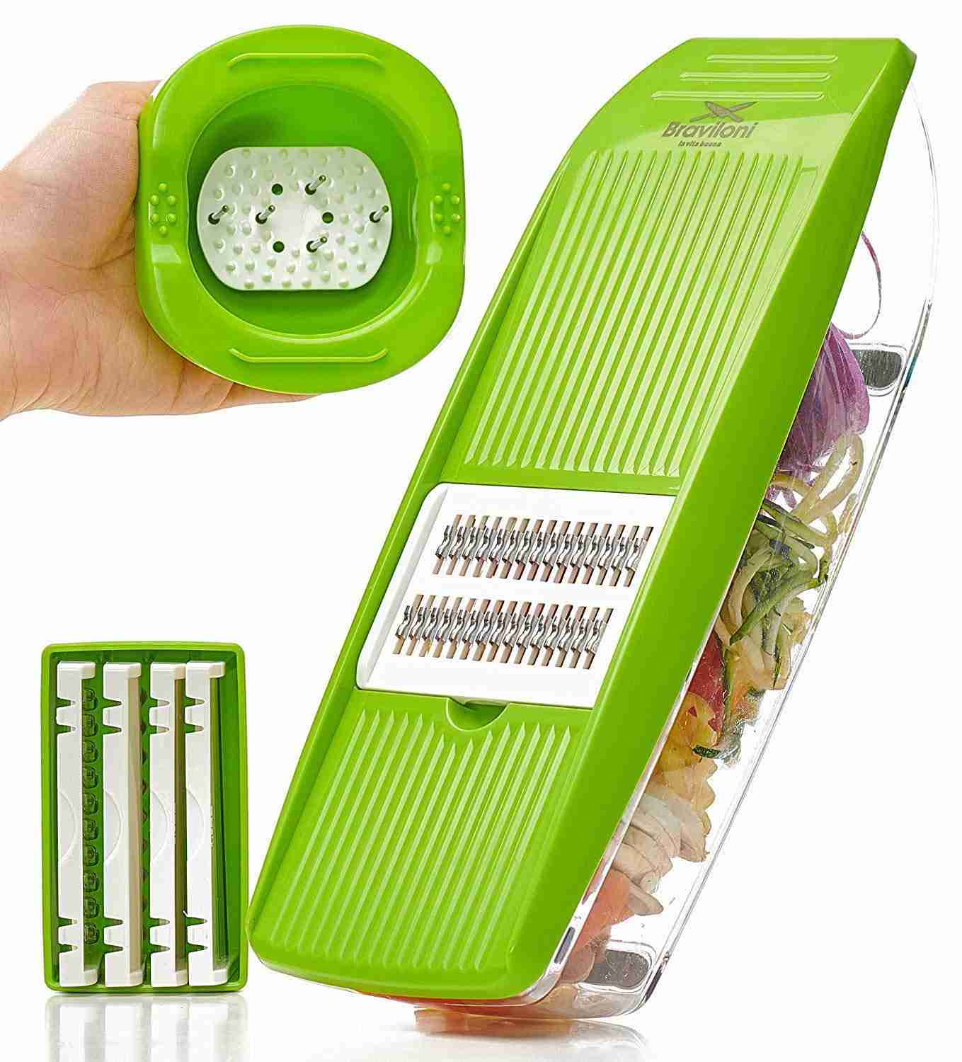 Premium Mandoline Slicer with 5 Blades & Hand Protector for Effortless Food Prep