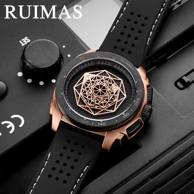 Remus RUIMAS Men's Sports Watch - Waterproof Silicone Quartz Watch (Model 554)