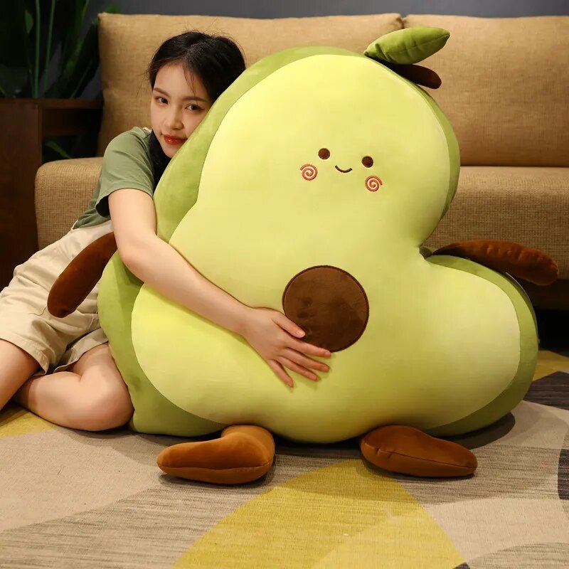 Giant Avocado Stuffed Plush Toy - 50-100CM Soft Fruit Cushion Pillow for Kids