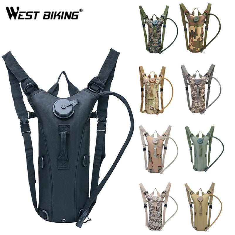 WEST BIKING Outdoor Hydration Backpack - 2.5L/3L Large Capacity Water Bladder for Hiking, Camping, Cycling