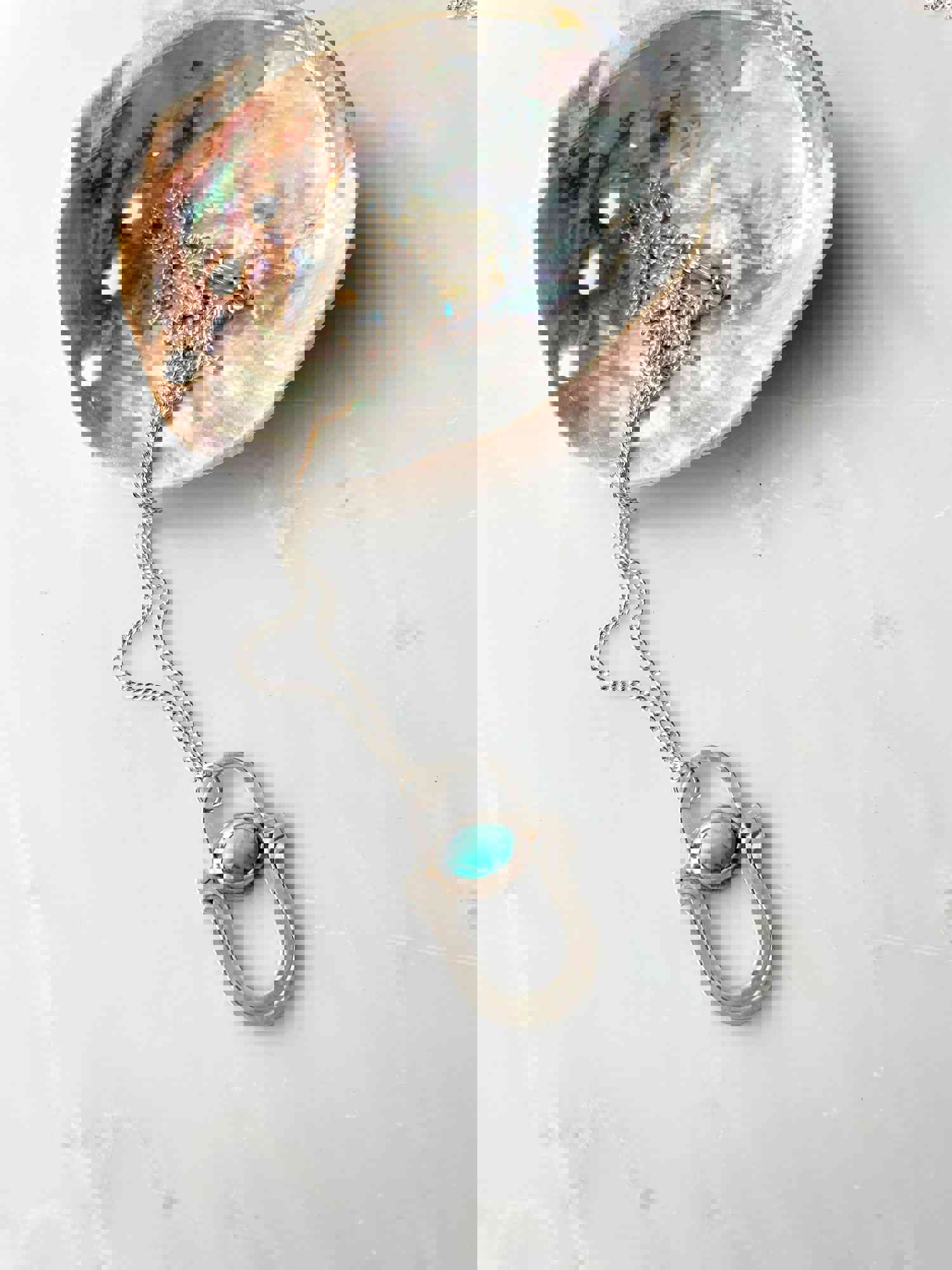 Turquoise Nouveau Pendant Necklace