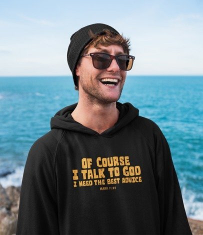 F&H Christian Of Course I Talk to God Fleece Hoodie - Unisex Soft & Stylish