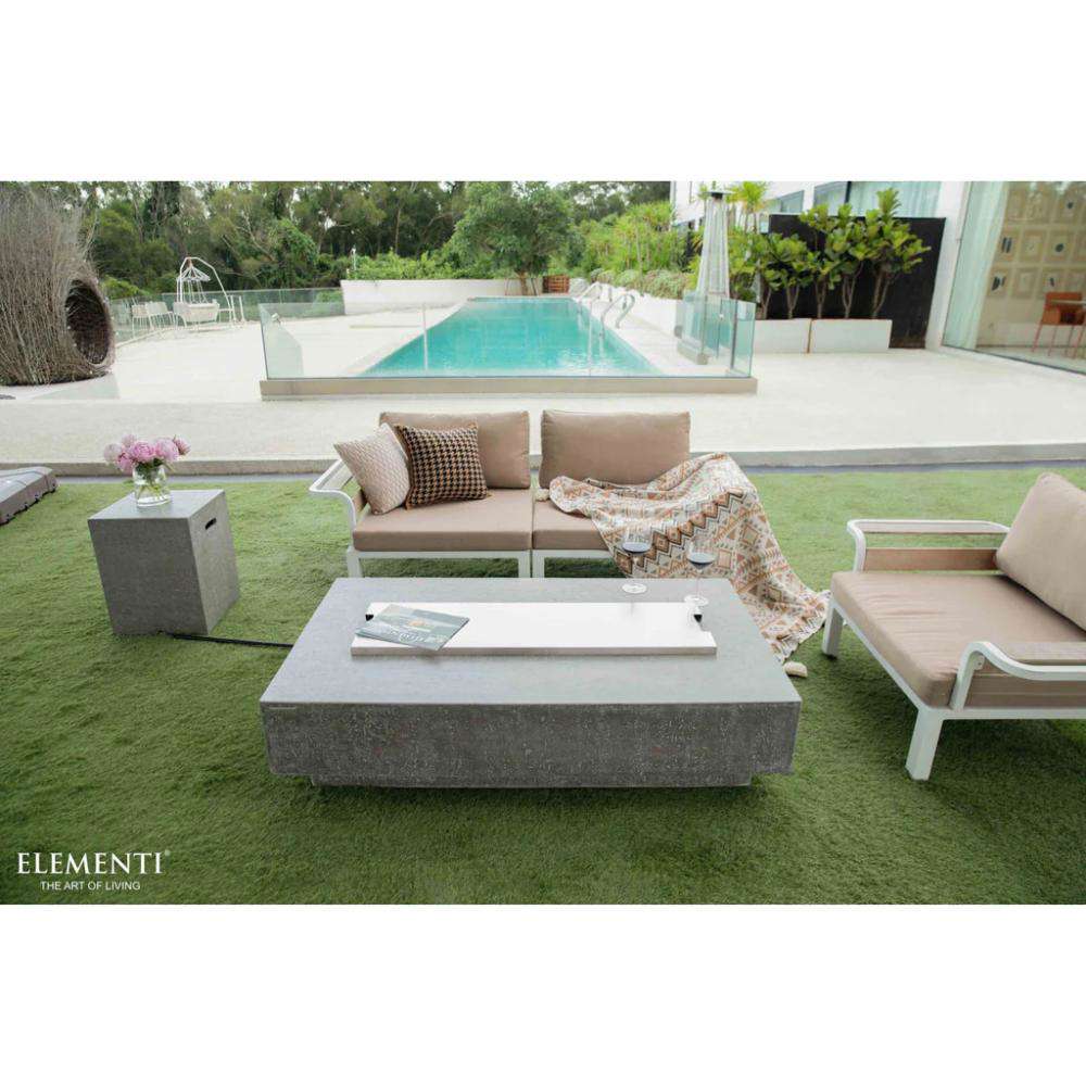 Elementi Hampton 32-Inch Light/Dark Gray Rectangular Fire Pit Table