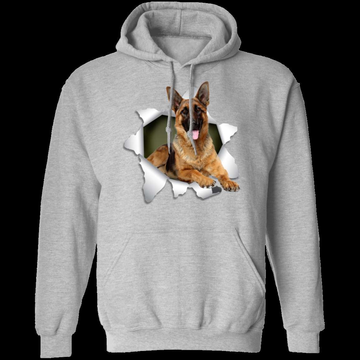 GERMAN SHEPARD 3D LADIES Pullover Hoodie - 8 oz Unisex Hoodie with Digital Print