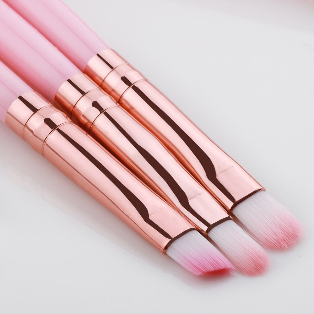 12pcs Professional Makeup Brushes Set with Box - Foundation, Powder, Eyeshadow, Eyebrow & Eyelash Brushes