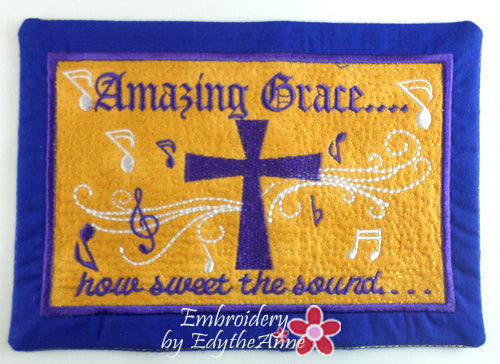 AMAZING GRACE Faith Based Mug Mat/Mug Rug - 2 Sizes Included - DIGITAL DOWNLOAD