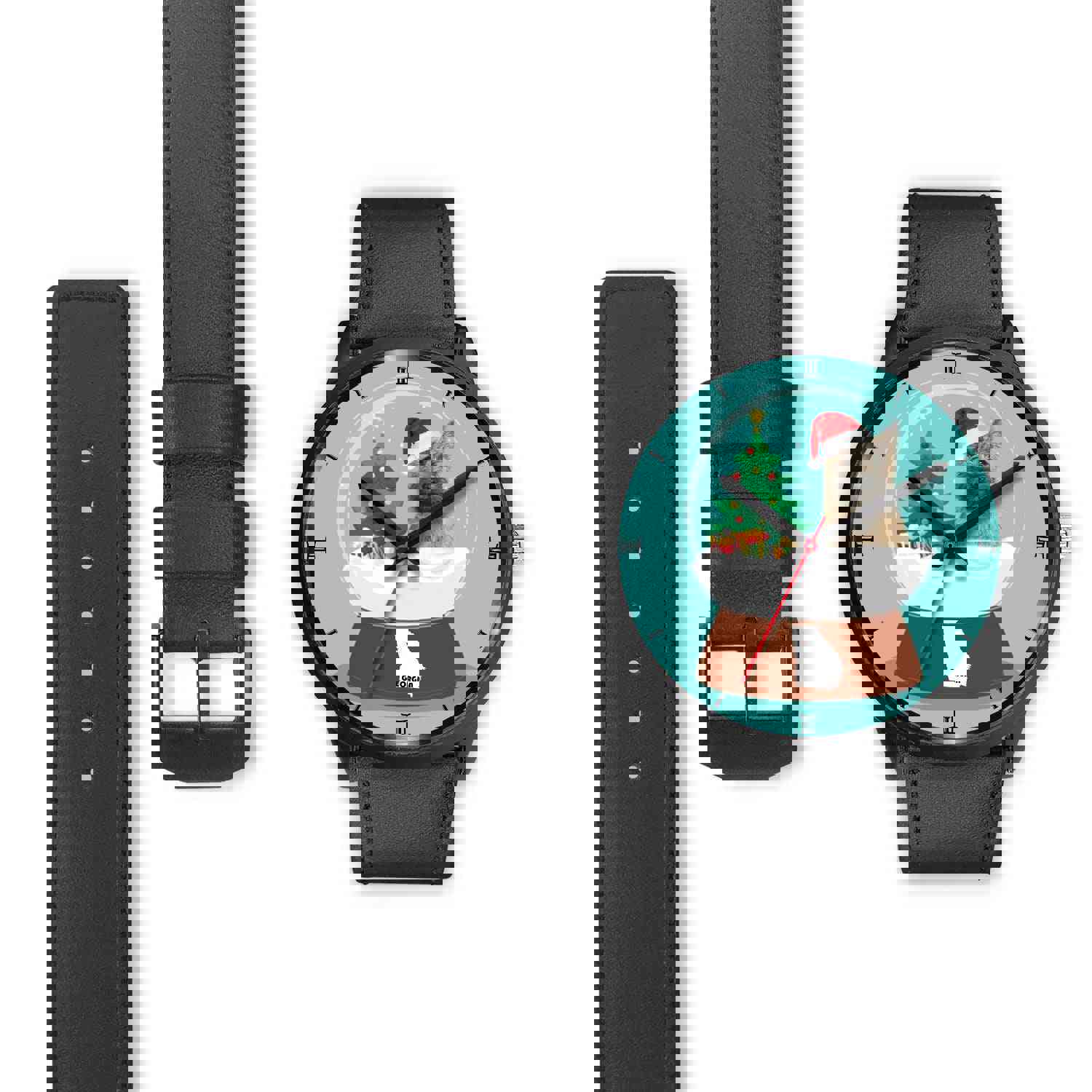 Cairn Terrier Georgia Christmas Special Wrist Watch