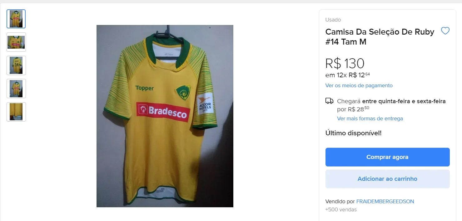 Brazil Rugby Shirts Collection - 6 Items (DDP)