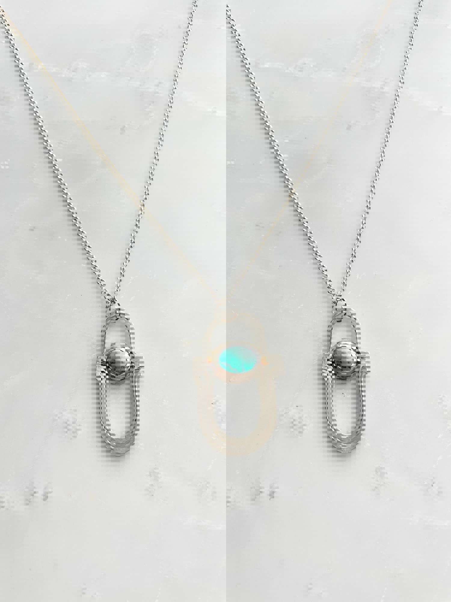 Turquoise Nouveau Pendant Necklace