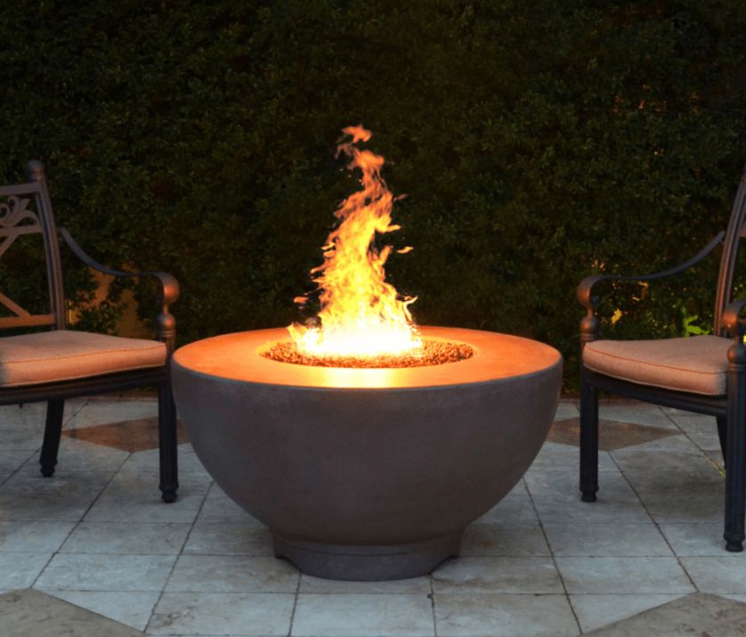 The Outdoor Plus Sienna Concrete Fire Pit with Free Cover
