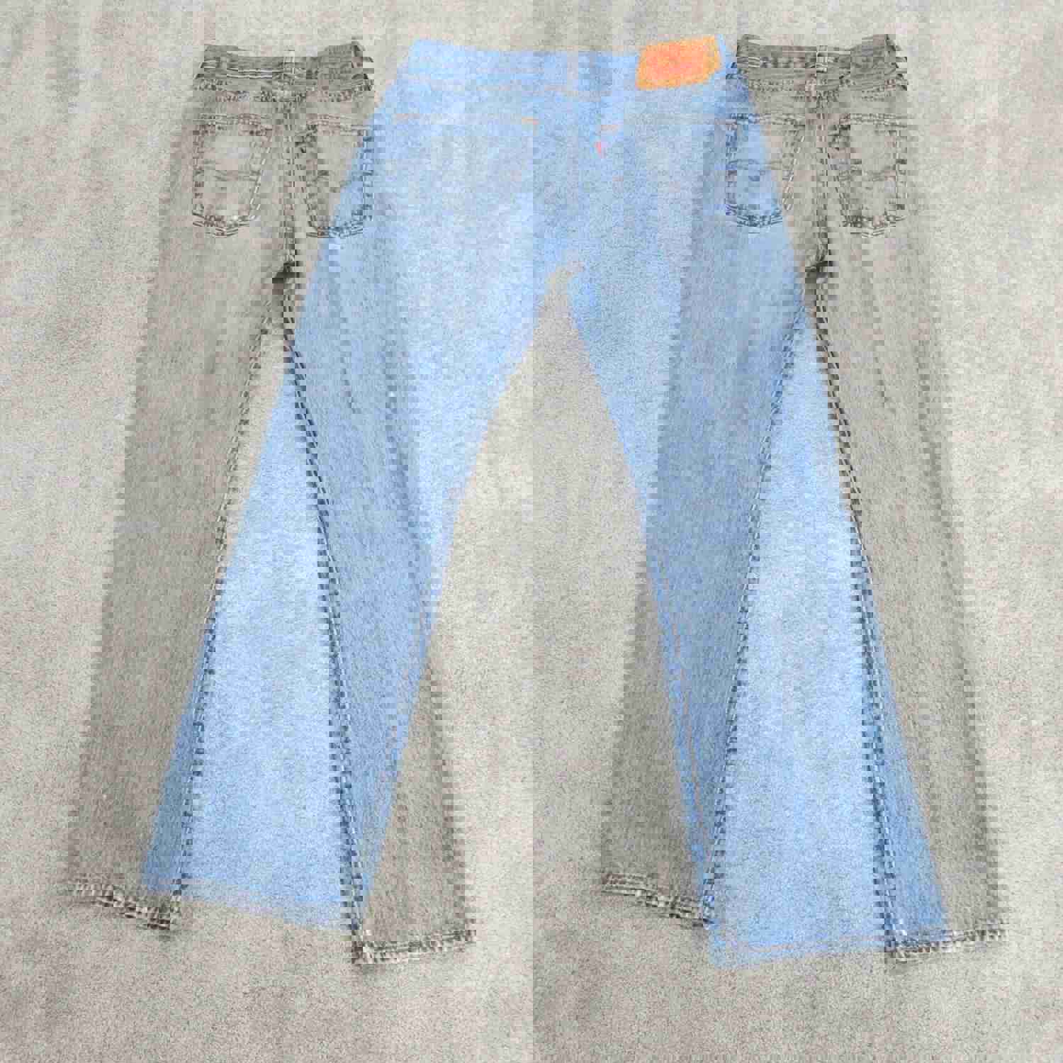 Levis Men's Blue Denim Straight Leg Jeans W33XL30