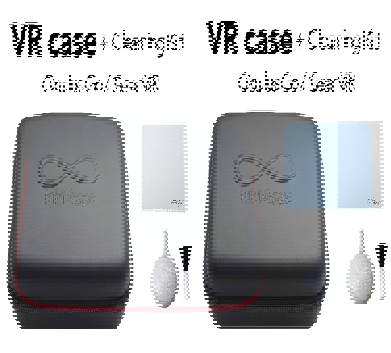 InfiniApps Oculus GO and Samsung Gear VR Life Case - Semi-Hard Compact Travel Storage Cover Bag